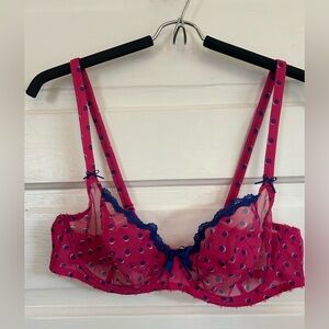 NWOT Freya Pink & Blue Patsy Plunge Balcony Bra